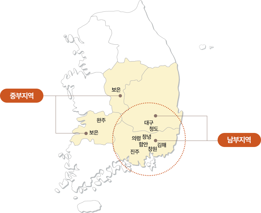 민속소싸움 주요 계승 지역