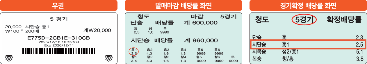 시단승식 배당률